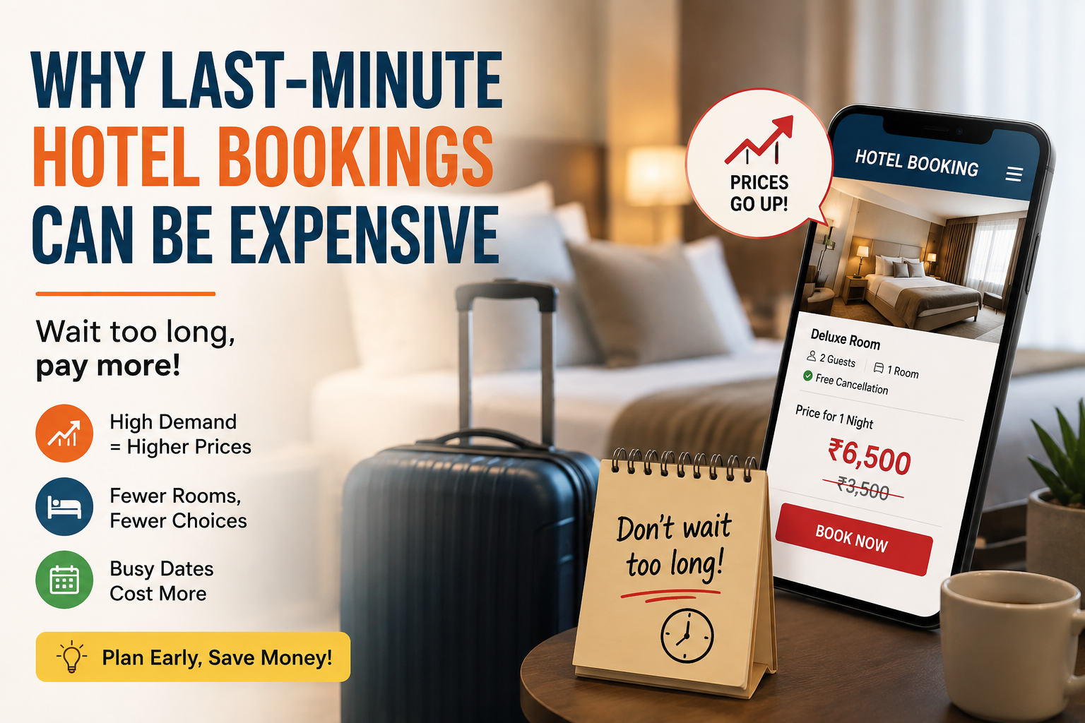WHY LAST MINUTE HOTEL BOOKINGS CAN BE EXPENSIVE