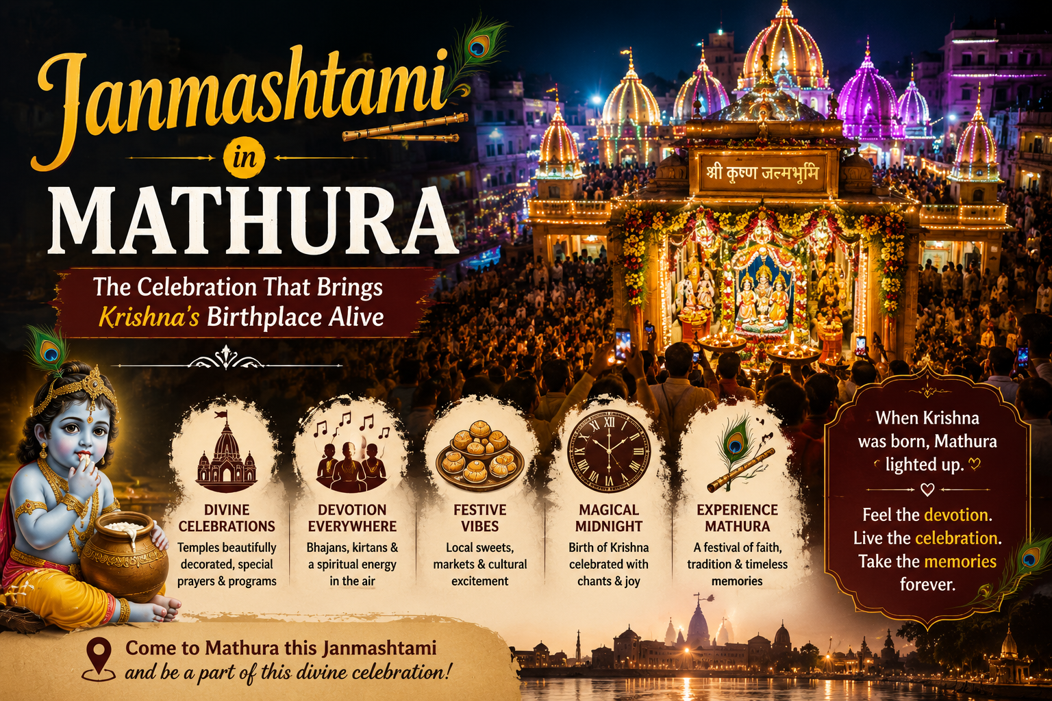 Janmashtami in Mathura: The Celebration That Brings Krishna's Birthplace Alive